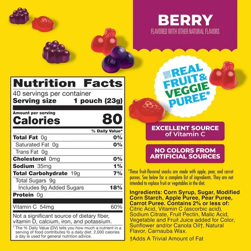Vista 2 de Mott's Berry Family Pack, 0.8 onzas, 40