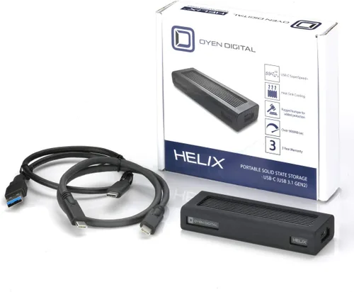 Vista 5 de Helix Dura SSD portátil NVMe USB-C (USB 3.2 Gen2) de 1 TB, hasta 1050 MB/s