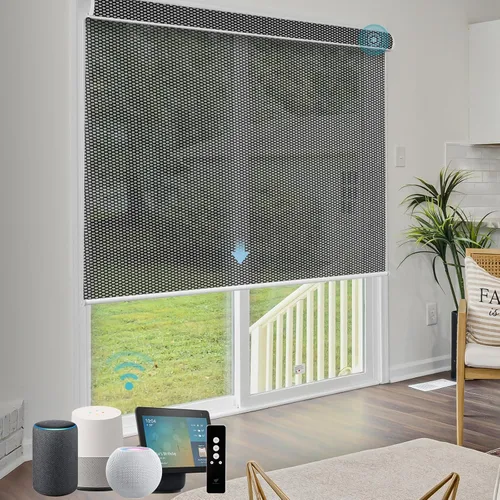 Vista 11 de SmartWings Persianas motorizadas con 5% de apertura, funcionan con Homekit Z-Wave Alexa SmartThings Google, persianas inteligentes con filtro de luz