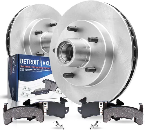 Vista 40 de Detroit Axle - Kit de freno delantero para Toyota RAV4 Prius V Lexus HS250h Scion xB Rotores de freno de disco de 10.83 pulgadas Pinza de freno