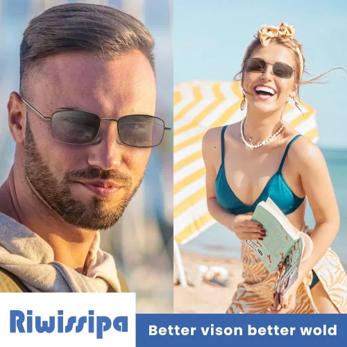 Vista 2 de Gafas plegables bloqueo de luz azul visión nocturna gafas de sol unisex con funda portátil