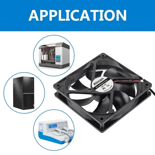 Vista 4 de Alinan 4pcs 4.724x4.724x0.984 in 5V Ventilador USB 2000RPM 66.3CFM 31.5dBA Computadora y Electrónica Ventilador de Refrigeración