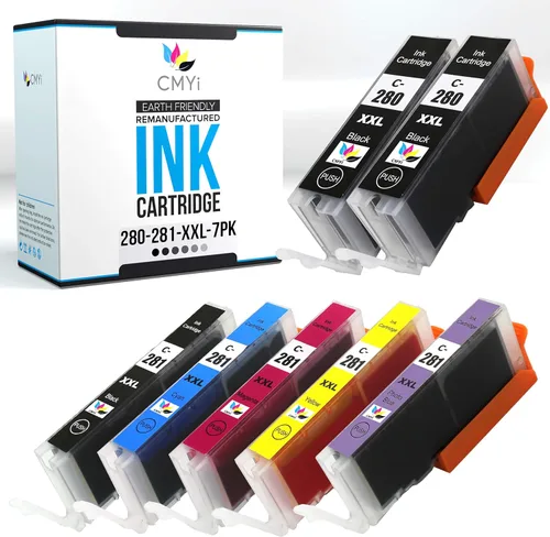 Vista 15 de 280XXL - Cartucho de tinta de repuesto para Canon PIXMA TR7520, TR7620, TR8520, TR8620, TR8620a, TR8622, TR8622a, TS6120, TS6220, TS6320, TS702