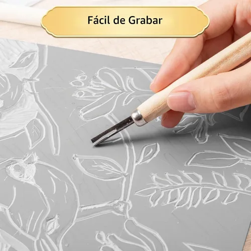 Vista 4 de Paquete de 4 bloques de linóleo para grabado, hojas de goma de 8 x 10 pulgadas Goma suave, fácil de tallar, para sellos, tarjetas, impresiones