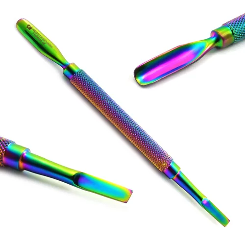 Vista 6 de Kit de manicura y pedicura profesional de 5 piezas, multicolor, empujador de cutículas, pinzas, pinzas, pinzas, pinzas, varita mágica
