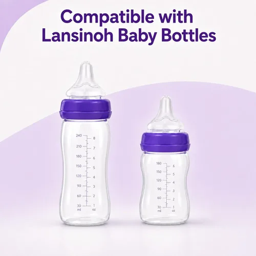 Vista 7 de Tetinas de silicona para botellas anticólicos Lansinoh, flujo lento 1M+, 6