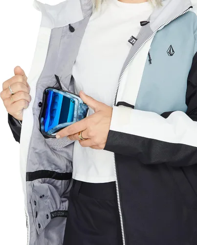 Vista 9 de Volcom Rossland - Chaqueta con capucha para mujer con aislamiento para snowboard y esquí