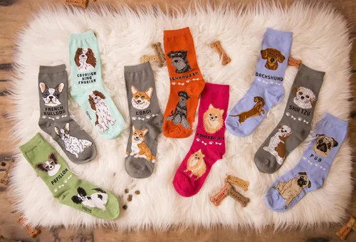 Vista 6 de Foozys Calcetines unisex para perros pequeños (2 pares), Shih Tzu, unisex