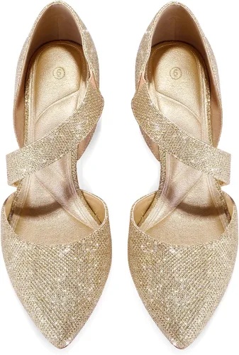 Vista 3 de mysoft Zapatos de tacón de aguja bajo con punta puntiaguda para mujer