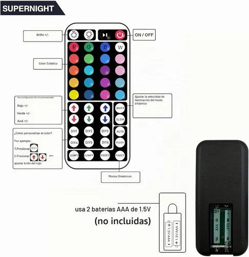 Vista 3 de NBBUFF Tira de luces LED RGB inteligentes de 32.8 pies, control a través de aplicación o control remoto, cuenta con funciones de sincronización