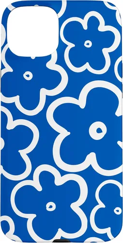 Vista 9 de Funda floral azul y blanca con diseño de flores silvestres para iPhone 16