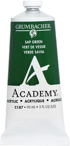 Vista 7 de Grumbacher Academy - Pintura acrílica, brillo, tubo de metal de 3.0 fl oz/3 onzas, tono verde de Hooker's