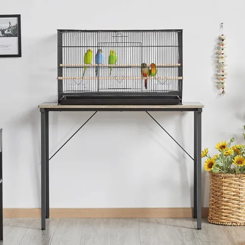 Vista 7 de Yaheetech Paquete de 2 jaulas rectangulares apilables para pájaros