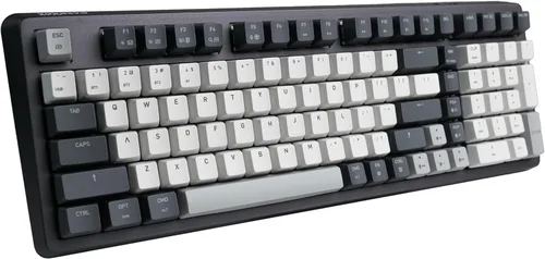 Vista 8 de Azio Cascade - Teclado mecánico, RGB retroiluminado, interruptores y teclas de intercambio en caliente, conexión inalámbrica USB-C o Bluetooth