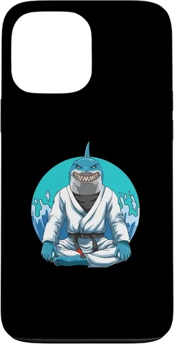 Vista 23 de iPhone 12 Pro Max Jiu Jitsu Shark con Gi - Estuche de agarre y judo