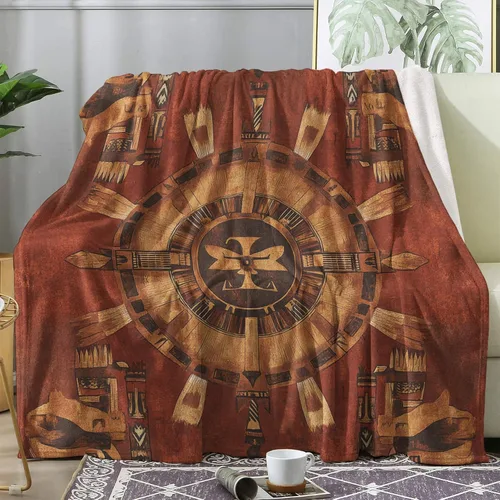 Vista 9 de Manta de vellón de cactus del desierto, color beige del suroeste para sofá, cama, sofá, mantas y mantas rústicas con patrón occidental, manta