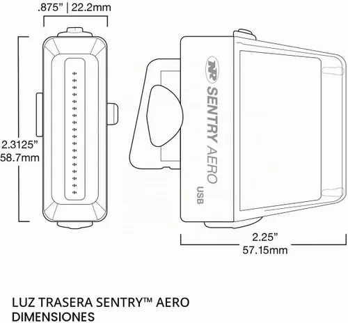 Vista 6 de NiteRider Luz trasera Sentry Aero 260