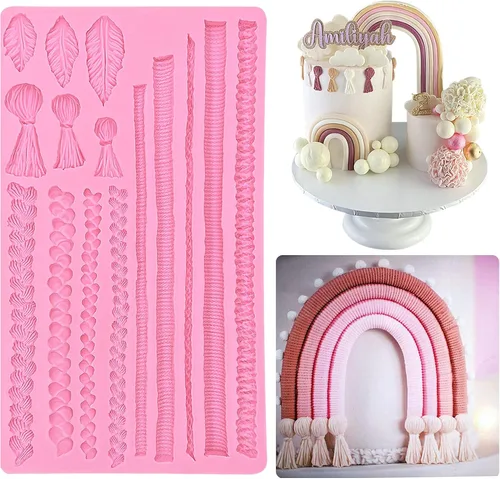 Vista 11 de Lambeth Borders - Molde de silicona para decoración de pasteles de crema batida, para fiestas de cumpleaños, adornos de cupcakes de Acción