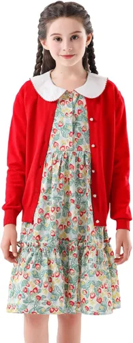 Vista 10 de SMILING PINKER cardigan de cuello redondo para niñas Negro