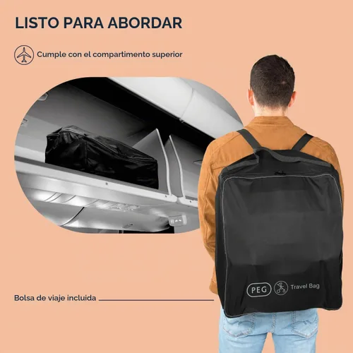 Vista 4 de Peg Perego Volo, Silla de Paseo Ultraligera de Viaje Compatible con Equipaje de Mano, Características Ajustables y Asiento Reclinable - Diseñada
