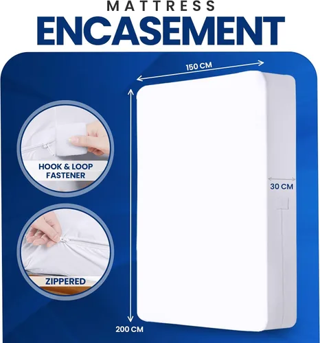 Vista 2 de Utopia Bedding Premium Waterproof Mattress Encasement King Bed (150 x 200 x 30 cm) Pack of 12, Zippered Mattress Protector, Bed Bug and Dust Mite