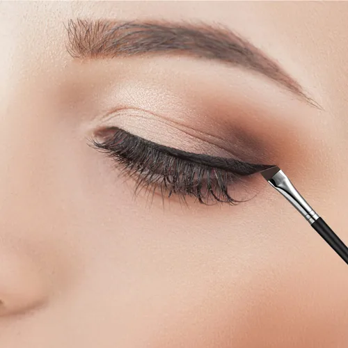 Vista 4 de Precision Gel Eye Liner Brush - Pinceles para delineador de ojos en ángulo fino, herramienta de maquillaje de ojos con cerdas sintéticas, ángulo