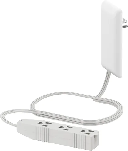Vista 9 de LIDER LWE3-315-BK - Extensor de toma de corriente de cara plana con 3 receptáculos, enchufe de pared ultrafino, regleta de alimentación con cable
