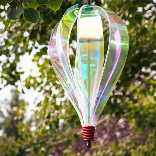Vista 4 de In the Breeze 0978 - Globo de aire caliente iridiscente de 6 paneles - Decoración colgante al aire libre