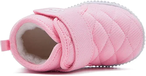 Vista 5 de BMCiTYBM - Botas de nieve para niños y niñas con forro de piel zapatos de invierno ligeros para exteriores niños pequeños