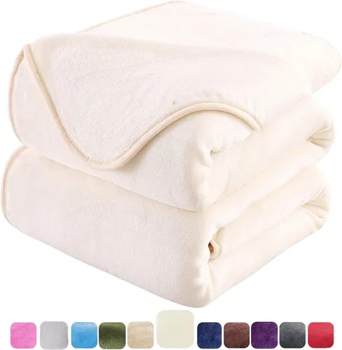 Vista 2 de Manta Snuggle Sac extra mullida, manta de forro polar para viajes, manta para sofá, cama, sofá, manta cálida y suave con patrón a rayas, 50 x 60