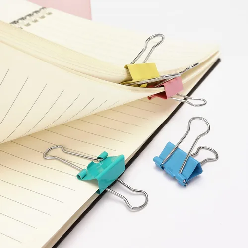 Vista 5 de ZZTX - Paquete de 40 clips pequeños para carpeta de 0.75 pulgadas, colores surtidos