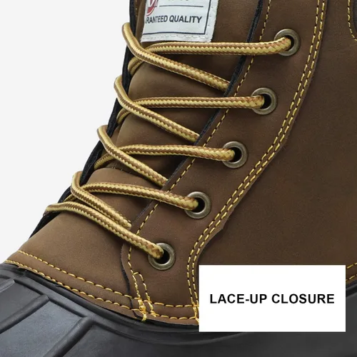 Vista 6 de ALEADER Botas estilo pato, para hombre Carcasa impermeable Botas de nieve con forro de piel