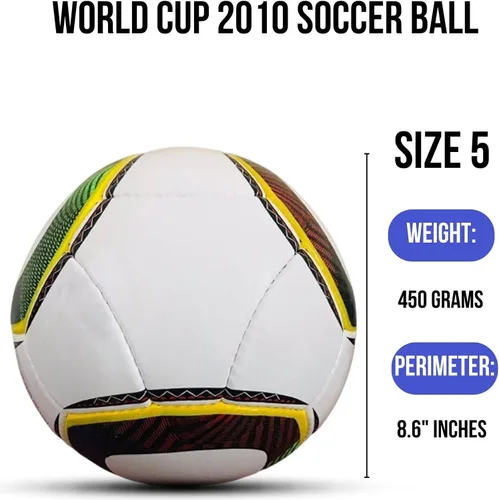 Vista 3 de Copa Mundial 2010 Match Ball Réplica, Copa Mundial 2010 Sudáfrica Balón de Fútbol Tamaño 5 Regalo para los aficionados al fútbol