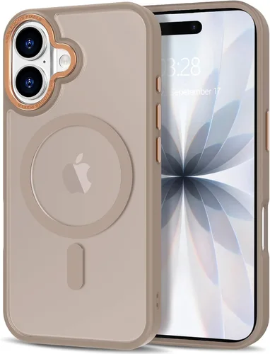 Vista 239 de Anuck - Funda magnética para iPhone 11 compatible con MagSafe, carcasa trasera mate translúcida dura, borde de TPU, delgada, resistente a impactos