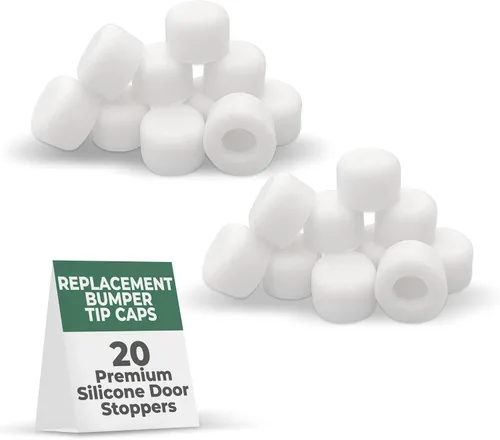 Vista 13 de Renovators Supply Manufacturing Punta de silicona para tope de puerta, 5/8 pulgadas, color almendra, puntas de tapón de silicona premium, 10 tapas