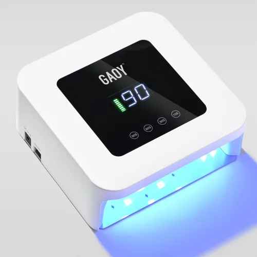 Vista 8 de GAOY Lámpara de uñas LED UV inalámbrica para uñas de gel, luz UV recargable, secadora de uñas profesional con 4 temporizadores, sensor automático