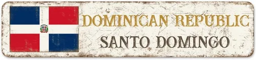 Vista 15 de Roseau - Letreros de metal personalizados con bandera de Dominica, letrero de metal con diseño de Capital Country City Souvenir Dominica-Roseau