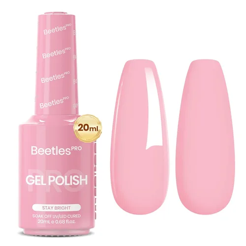 Vista 34 de Beetles PRO - Esmalte de gel blanco, color blanco de 0.7 fl oz A - Creme White Ansiedad de calma