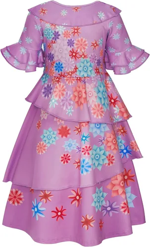 Vista 2 de Bigll Encanto Dress Isabella Costume for Girls Dress Up Cosplay Halloween with Accessories