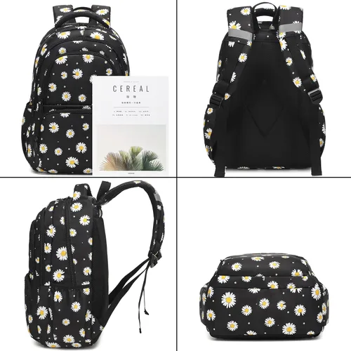 Vista 7 de Sunborls Mochila para niñas, adolescentes y niñas, ligera, de alta capacidad, regalos escolares