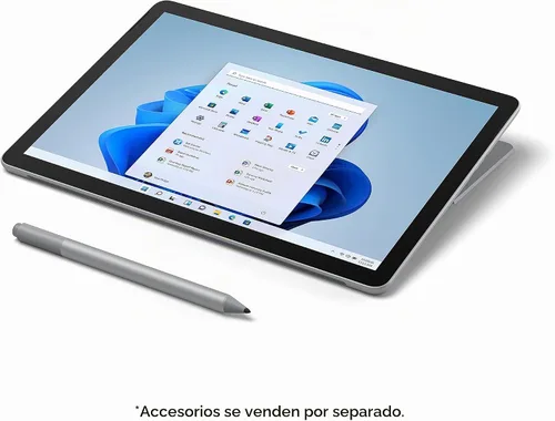 Vista 3 de Microsoft Surface Go 3 - Pantalla táctil de 10.5 pulgadas, Intel Core i3, 8 GB de memoria, SSD de 128 GB. Solo dispositivo, platino (último modelo)