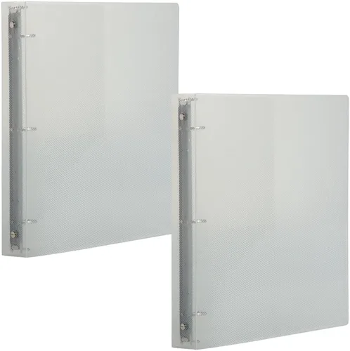 Vista 119 de JAM PAPER Carpeta de plástico de 1 pulgada, carpeta blanca de 3 anillas, se vende individualmente Blanco