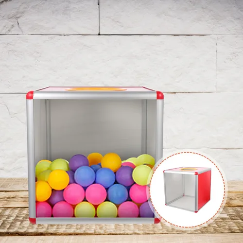 Vista 8 de Caja de lotería multifunción Caja de sorteo MDF de 12 pulgadas con ranura y cerradura para reuniones de oficina, eventos de recaudación de fondos