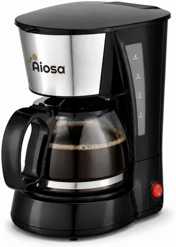 Vista 8 de Cafetera de una sola porción, KCup y café molido, preparación de un Negro