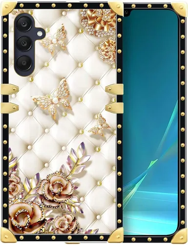 Vista 119 de Funda compatible con Samsung Galaxy A03S 4G, TPU suave de lujo y parte trasera de policarbonato duro para niñas y mujeres, funda protectora a prueba