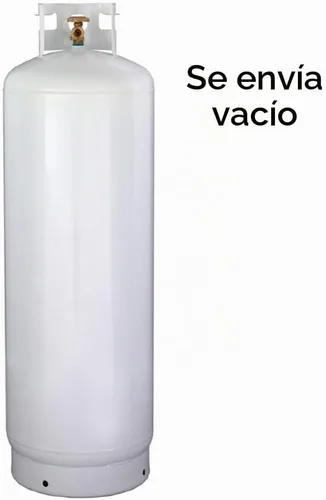 Vista 2 de Nuevo cilindro de propano de acero de 100 libras con válvula CGA510, aprobado por DOT / TC