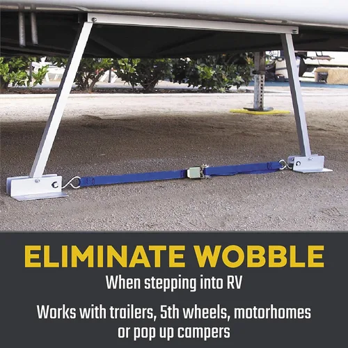 Vista 7 de Lippert Solid Stance RV Step Stabilizer Kit para 5ª ruedas, remolques de viaje y autocaravanas Valterra Estabilizador universal RV