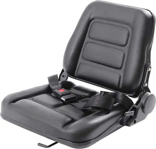 Vista 14 de Asiento universal ajustable para carretilla elevadora, reemplazo de asiento de suspensión completa con cinturón de seguridad para asiento mecánico