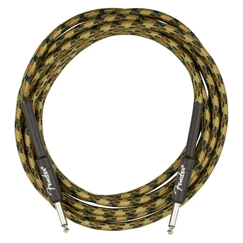Vista 16 de Fender Cable de instrumento original de 18.6 pies, recto, negro, 1 paquete