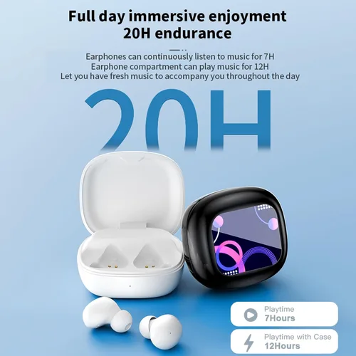 Vista 6 de Pantalla táctil invisible pequeños mini auriculares inalámbricos Bluetooth 5.4 discretos auriculares ocultos para el trabajo, auriculares